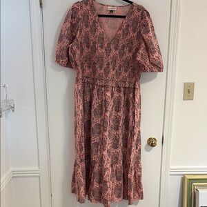 Universal Thread Paisley Pink Midi Dress